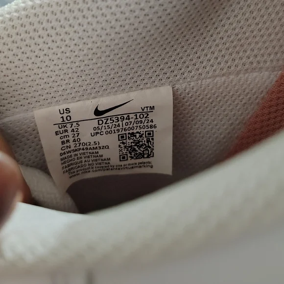 NEW Nike Court Vision Alta Women's Shoes In White/Sail/Red Stardust Size 10 - Picture 12 of 15